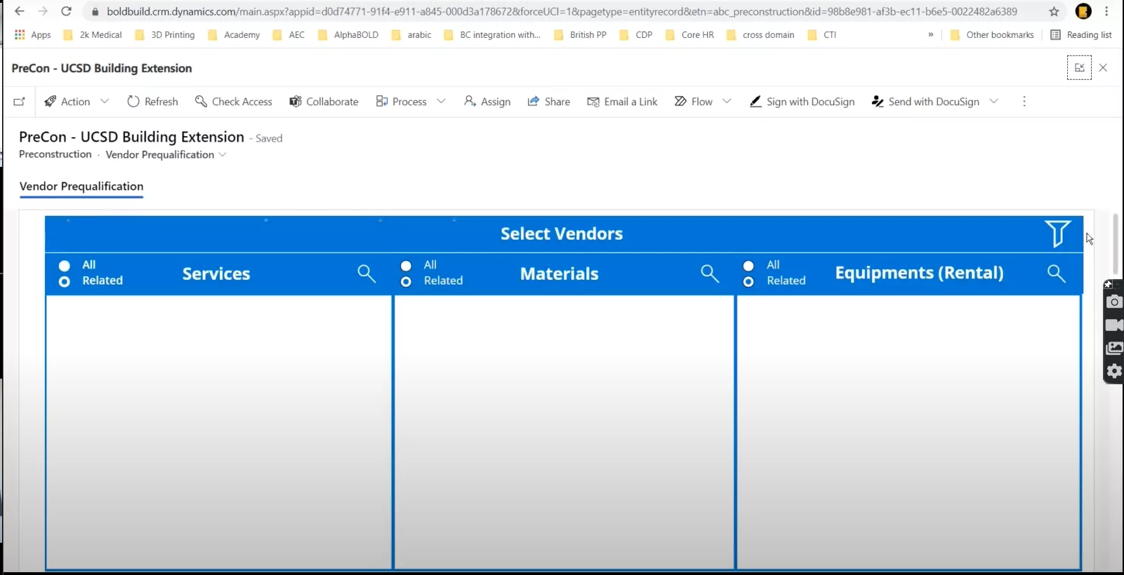 Infographics show the Vendor Selection