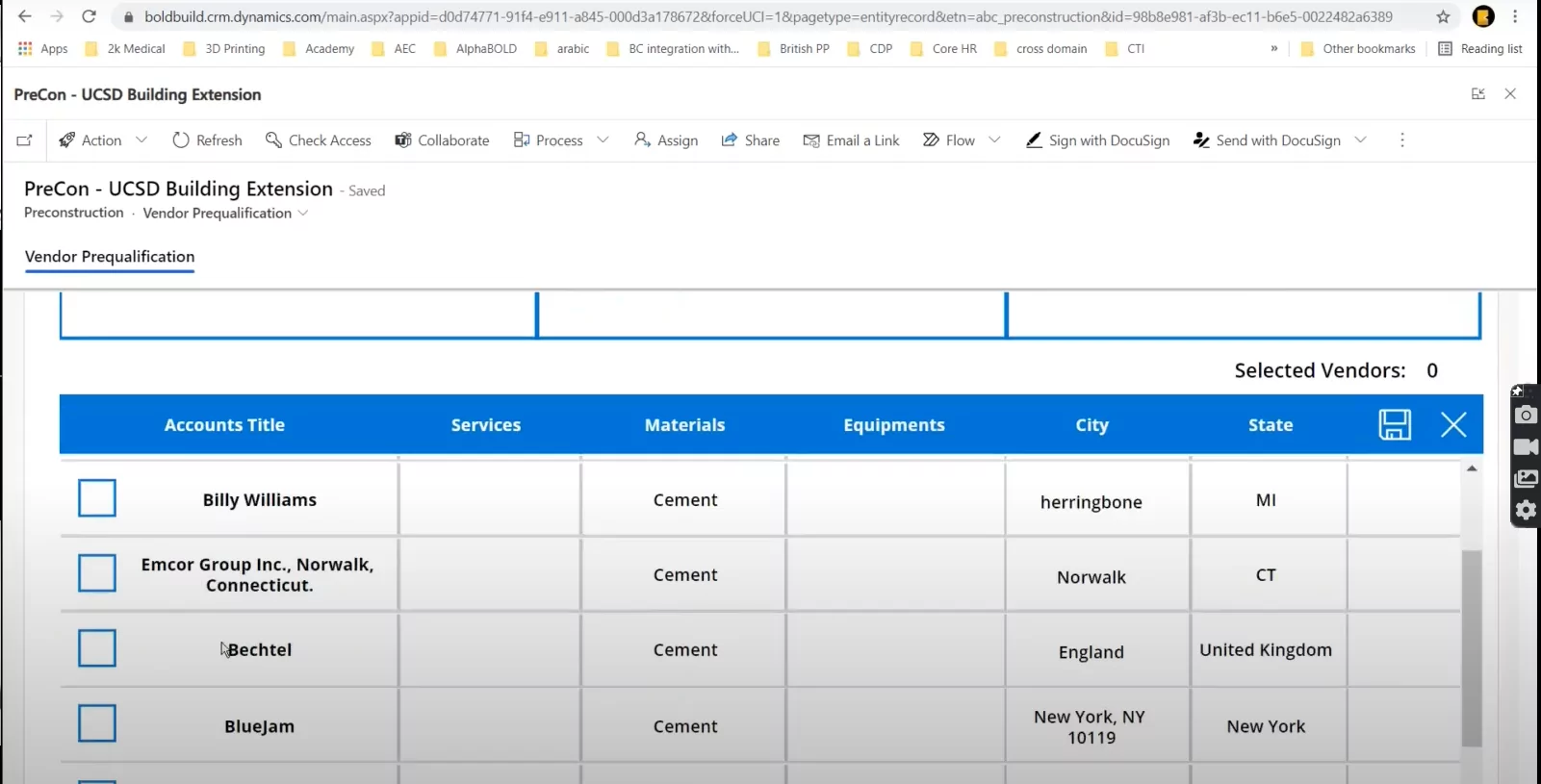 Infographics show the Vendor Selection - Construction Project Challenges