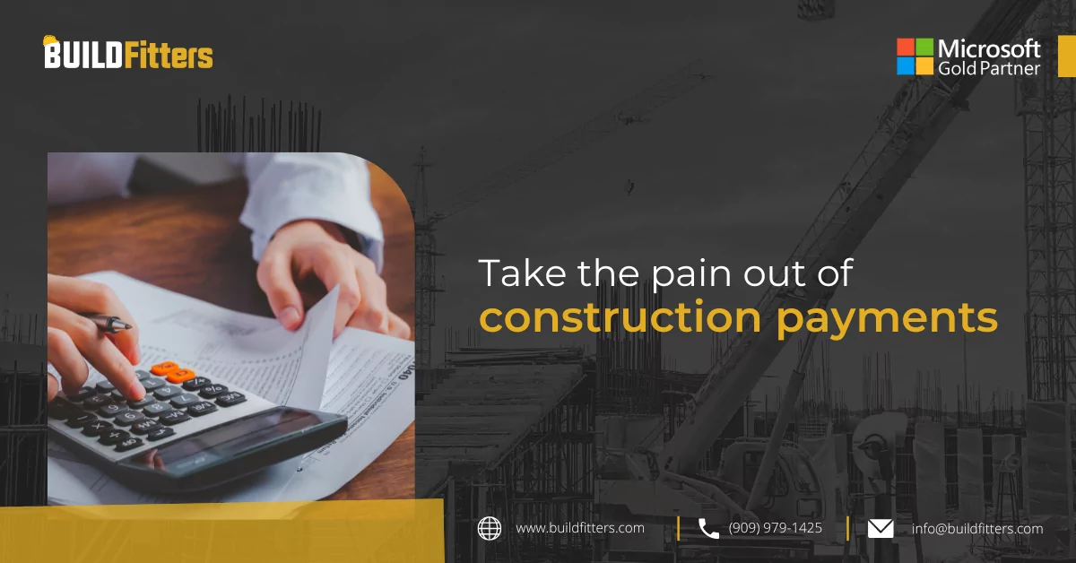 Infographics show the Take the pain out of construction payments