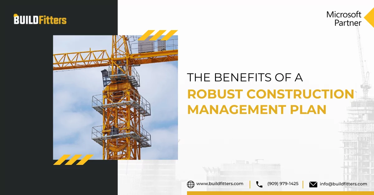 Infographics show that Construction Management Plan run according to robust construction management beneficial plan