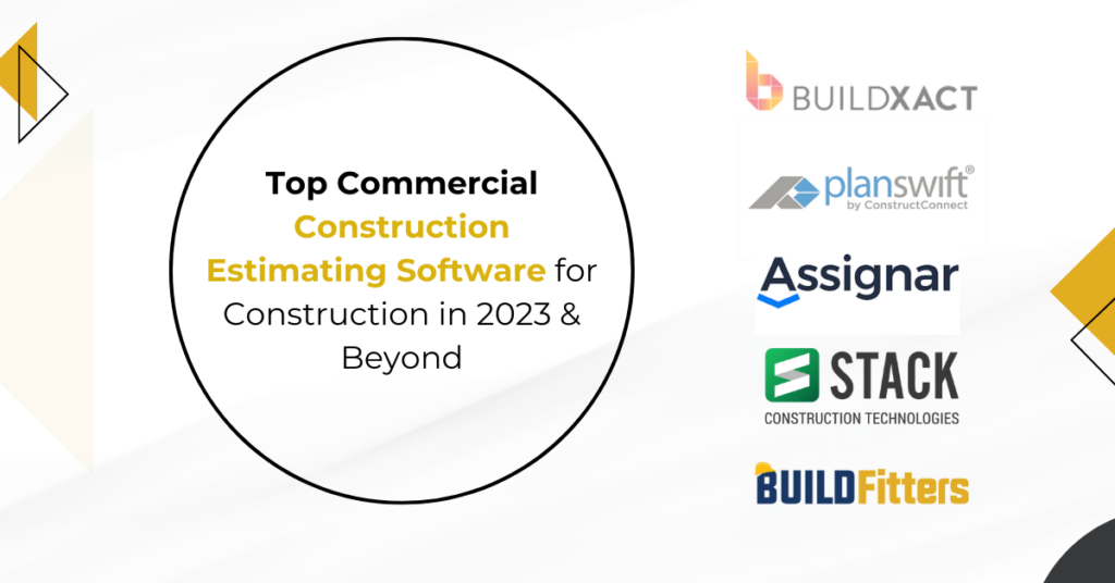 Infographics show that Top commercial construction estimating software for construction in 2024