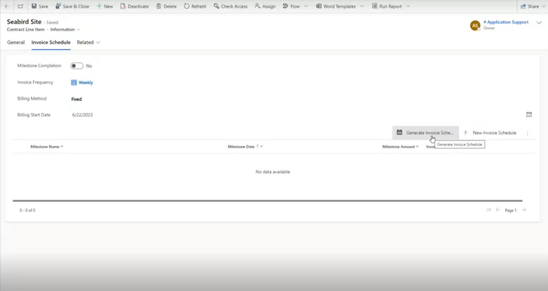 Schedule-based projects