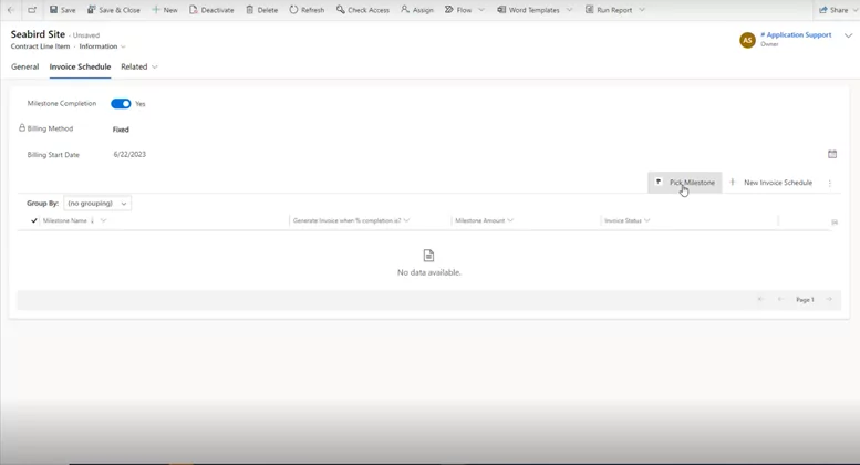 Milestone-based projects