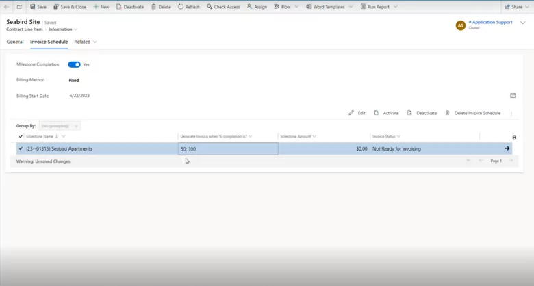 Once the project schedule shows milestones, decide on the invoice schedule.